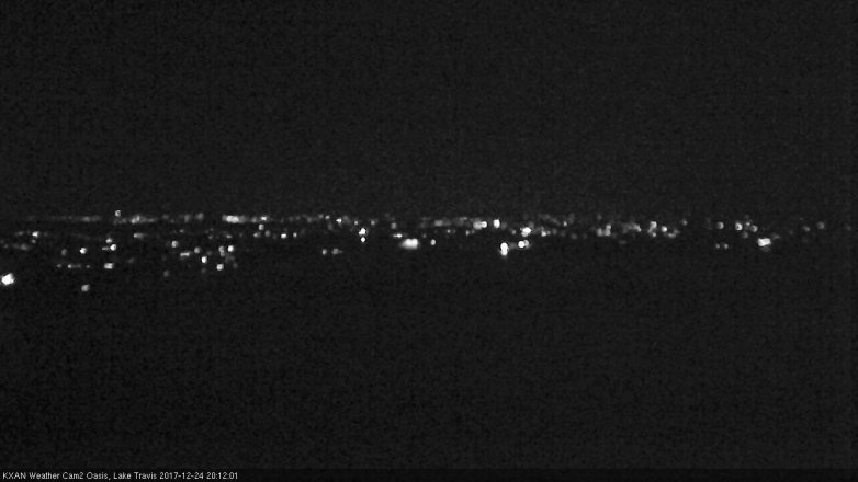Lake Travis webcam, December 24, 2017 7:40 PM CT