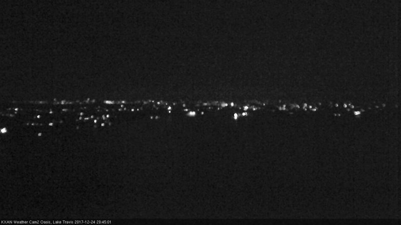 Lake Travis webcam, December 24, 2017 7:55 PM CT