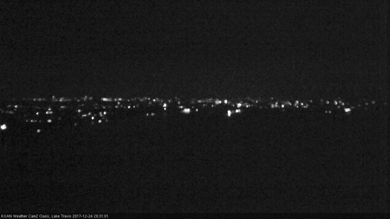 Lake Travis webcam, December 24, 2017 8:00 PM CT