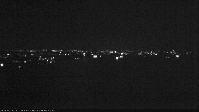 Lake Travis webcam, December 24, 2017 8:10 PM CT