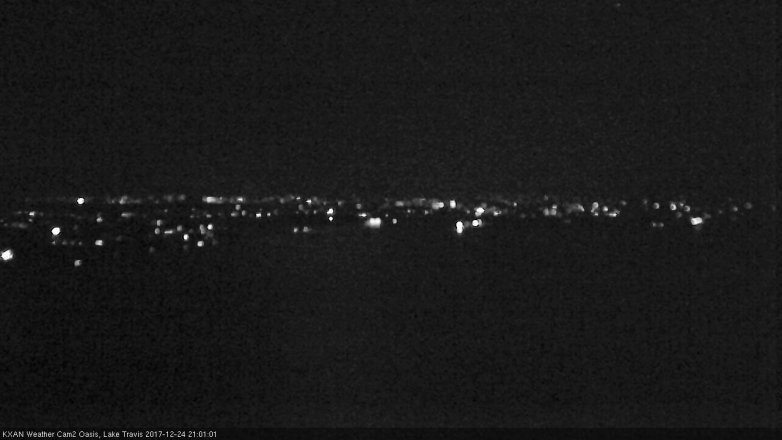 Lake Travis webcam, December 24, 2017 8:15 PM CT