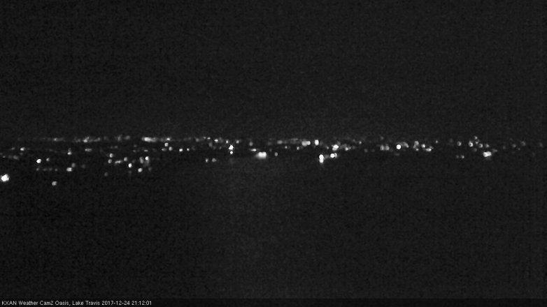 Lake Travis webcam, December 24, 2017 8:25 PM CT
