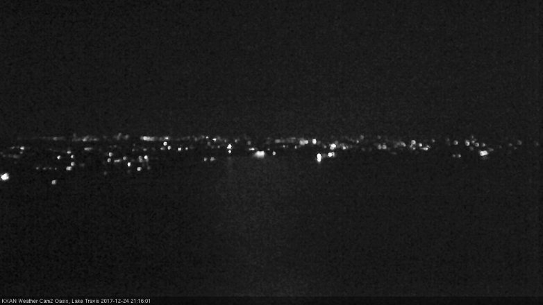 Lake Travis webcam, December 24, 2017 8:45 PM CT