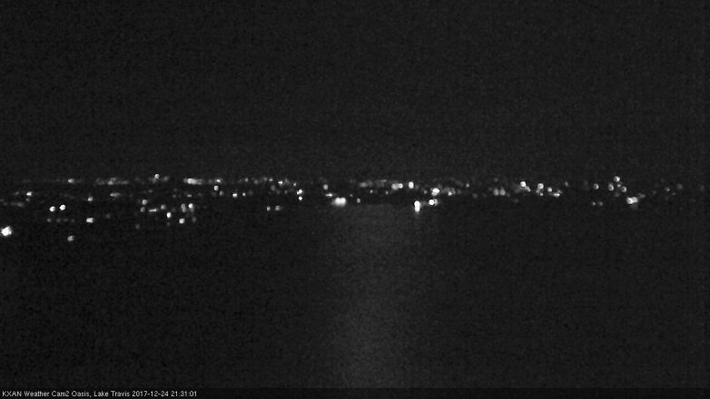 Lake Travis webcam, December 24, 2017 8:55 PM CT