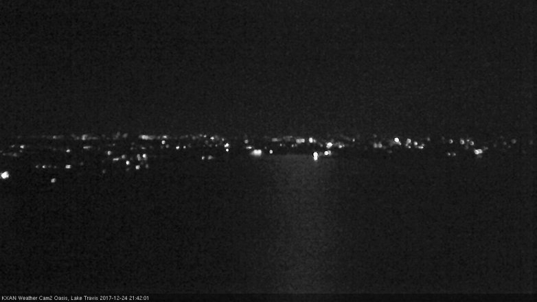 Lake Travis webcam, December 24, 2017 9:00 PM CT