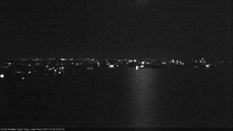 Lake Travis webcam, December 24, 2017 9:10 PM CT