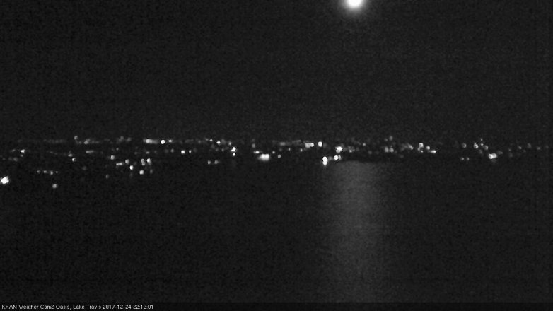 Lake Travis webcam, December 24, 2017 9:35 PM CT