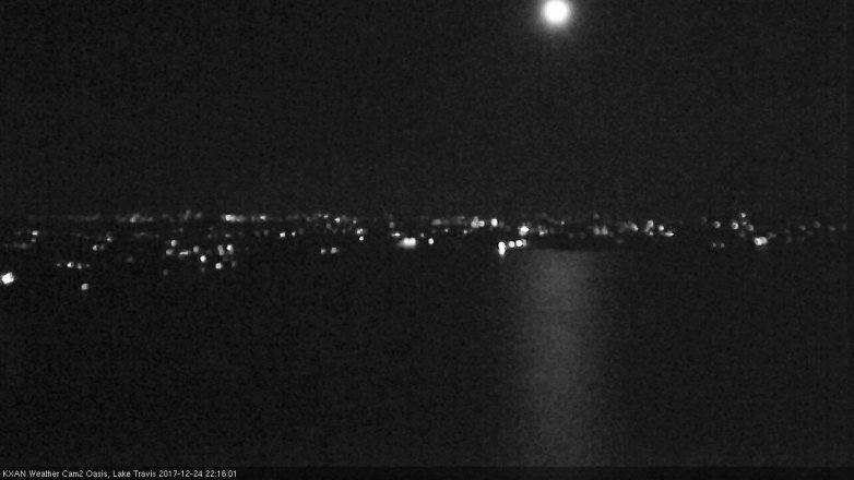 Lake Travis webcam, December 24, 2017 9:45 PM CT