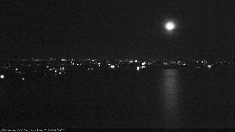 Lake Travis webcam, December 24, 2017 10:05 PM CT