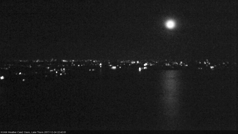 Lake Travis webcam, December 24, 2017 10:10 PM CT