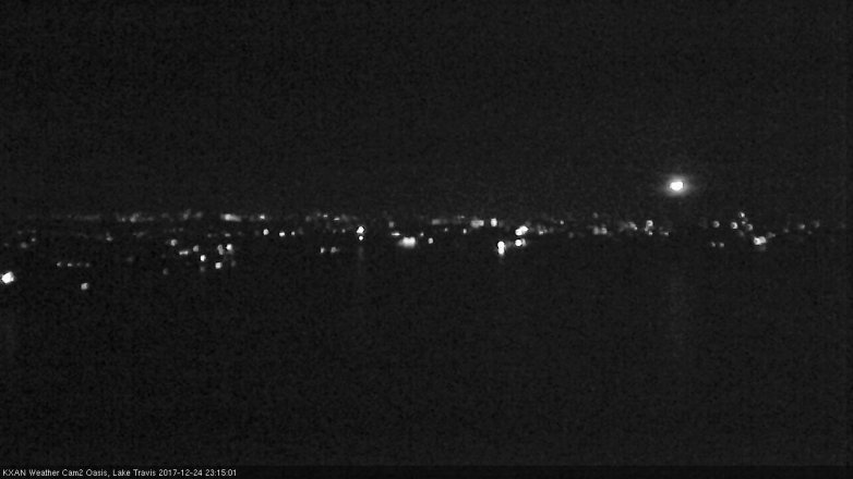 Lake Travis webcam, December 24, 2017 10:20 PM CT