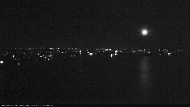 Lake Travis webcam, December 24, 2017 10:25 PM CT