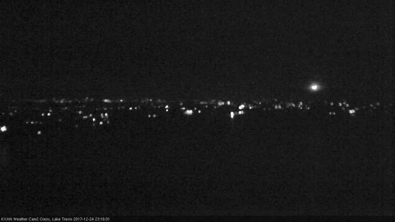 Lake Travis webcam, December 24, 2017 10:30 PM CT
