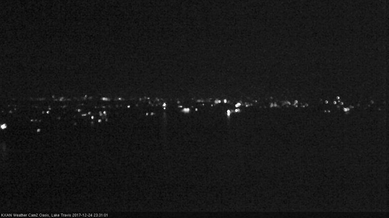 Lake Travis webcam, December 24, 2017 10:50 PM CT