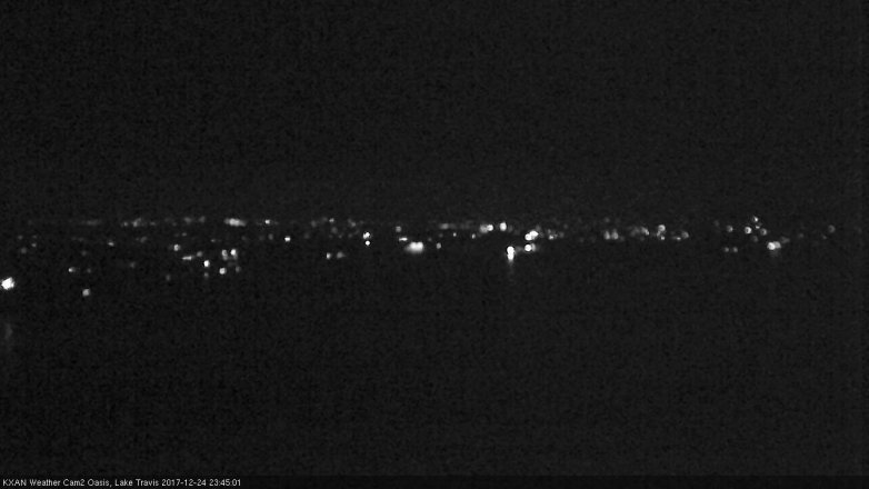 Lake Travis webcam, December 24, 2017 10:55 PM CT