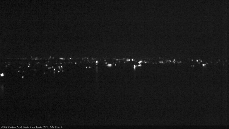 Lake Travis webcam, December 24, 2017 11:10 PM CT