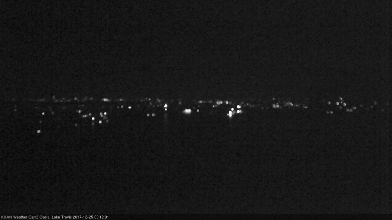 Lake Travis webcam, December 24, 2017 11:15 PM CT