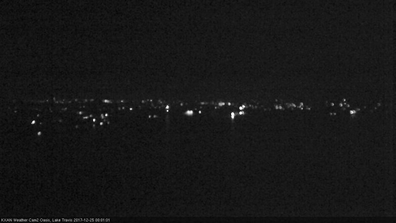 Lake Travis webcam, December 24, 2017 11:25 PM CT