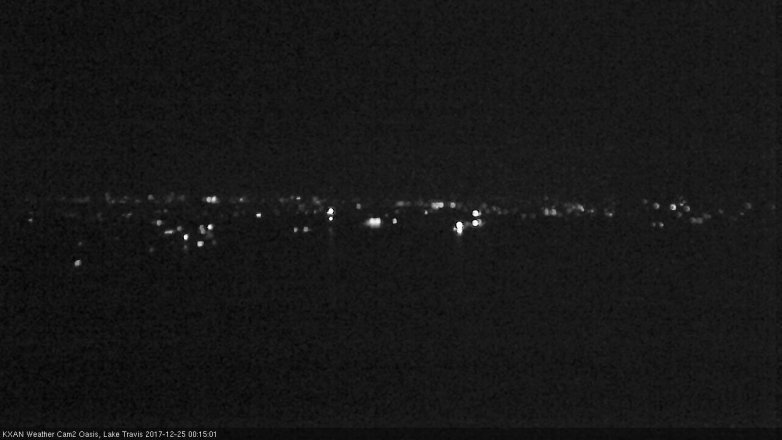 Lake Travis webcam, December 24, 2017 11:45 PM CT