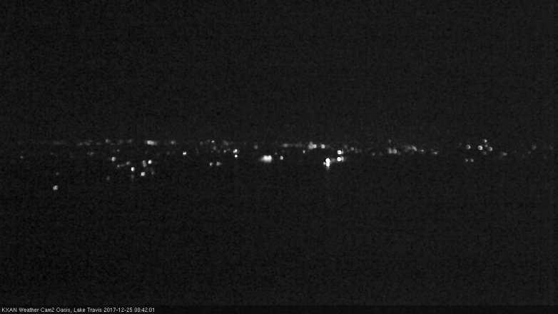 Lake Travis webcam, December 24, 2017 11:50 PM CT