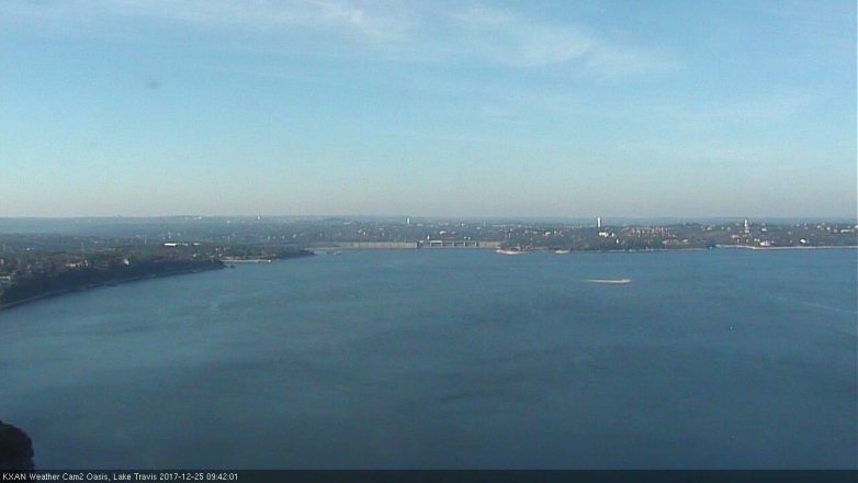 Lake Travis webcam, December 25, 2017 9:05 AM CT