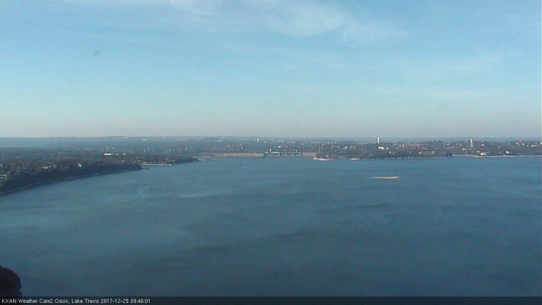 Lake Travis webcam, December 25, 2017 9:10 AM CT