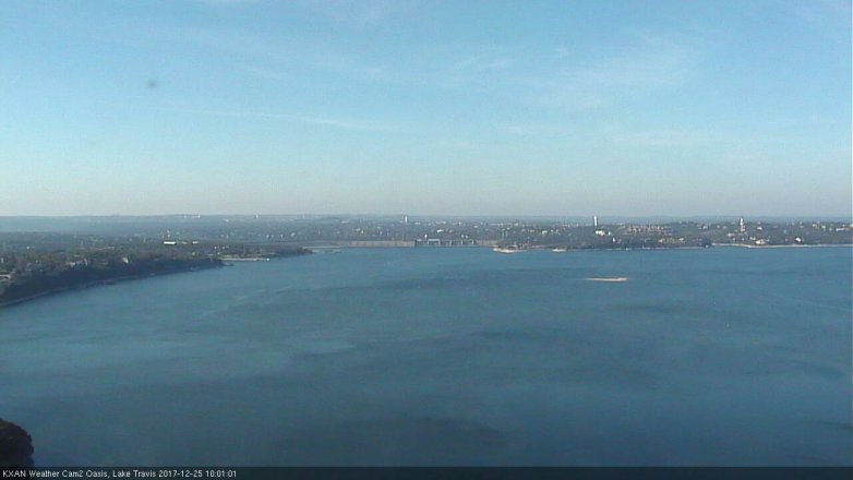 Lake Travis webcam, December 25, 2017 9:15 AM CT