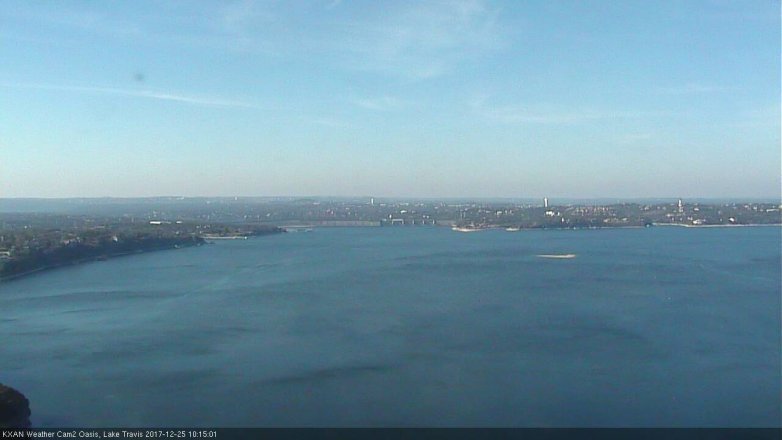 Lake Travis webcam, December 25, 2017 9:20 AM CT