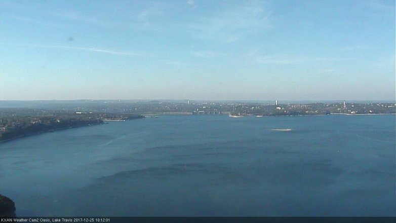 Lake Travis webcam, December 25, 2017 9:30 AM CT