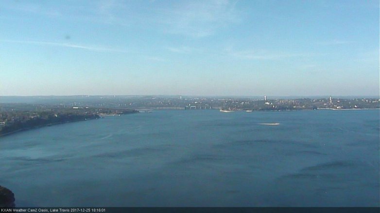 Lake Travis webcam, December 25, 2017 9:35 AM CT