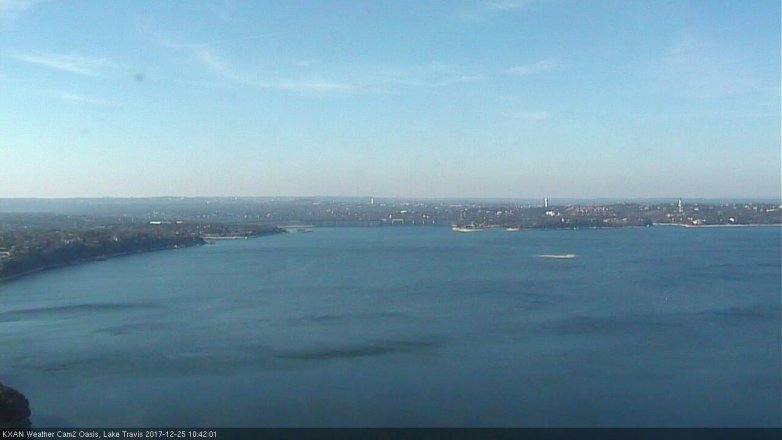 Lake Travis webcam, December 25, 2017 9:50 AM CT