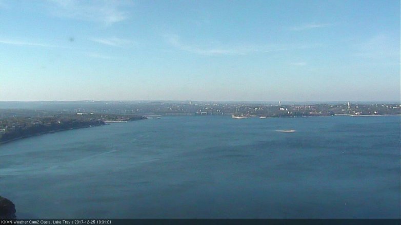 Lake Travis webcam, December 25, 2017 10:00 AM CT