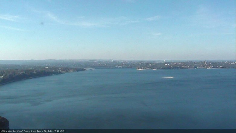 Lake Travis webcam, December 25, 2017 10:10 AM CT