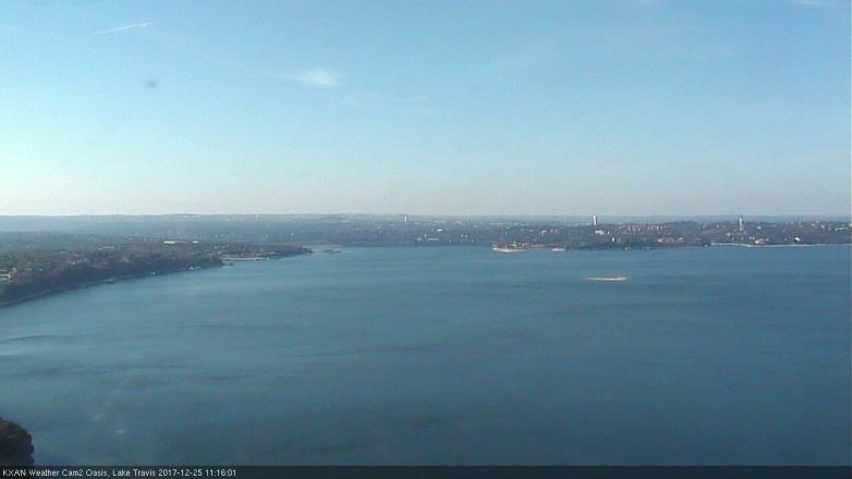 Lake Travis webcam, December 25, 2017 10:20 AM CT