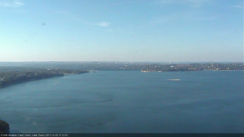 Lake Travis webcam, December 25, 2017 10:25 AM CT