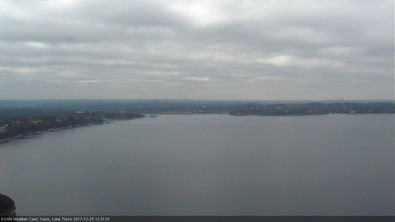 Lake Travis webcam, December 25, 2017 12:45 PM CT
