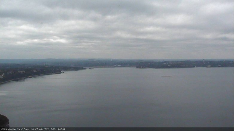 Lake Travis webcam, December 25, 2017 1:10 PM CT
