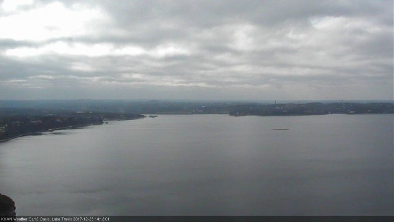 Lake Travis webcam, December 25, 2017 1:35 PM CT