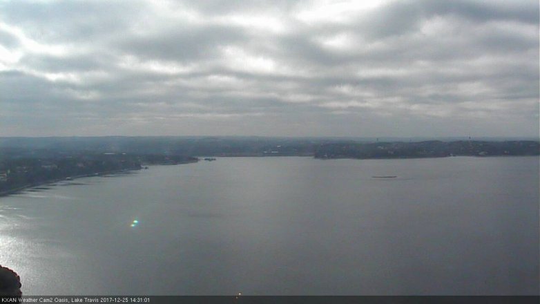 Lake Travis webcam, December 25, 2017 1:40 PM CT