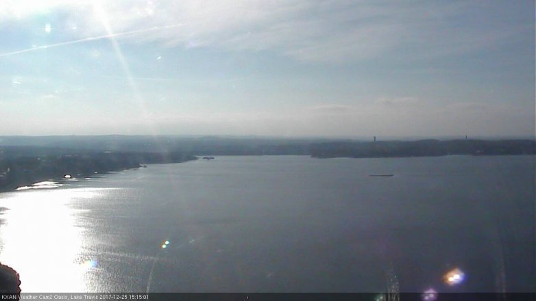 Lake Travis webcam, December 25, 2017 2:30 PM CT