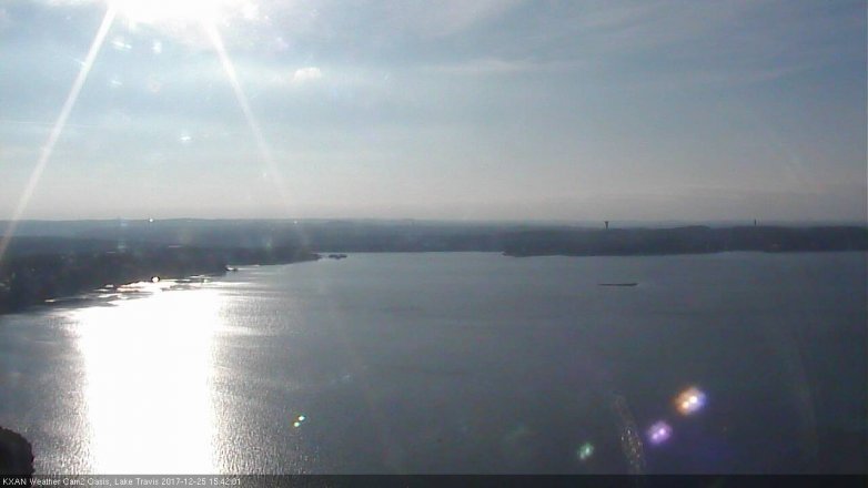 Lake Travis webcam, December 25, 2017 2:55 PM CT