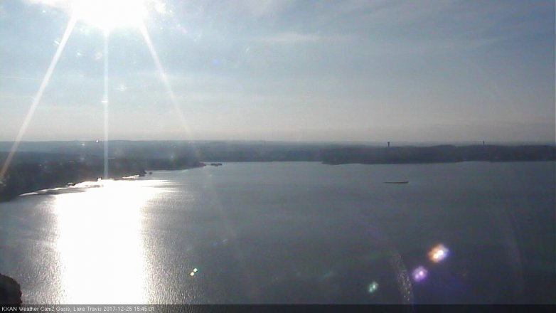 Lake Travis webcam, December 25, 2017 3:05 PM CT
