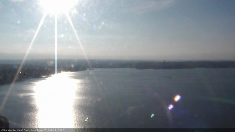 Lake Travis webcam, December 25, 2017 3:10 PM CT