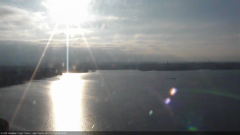 Lake Travis webcam, December 25, 2017 3:35 PM CT