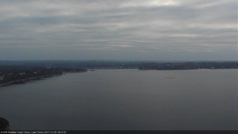 Lake Travis webcam, December 25, 2017 3:40 PM CT