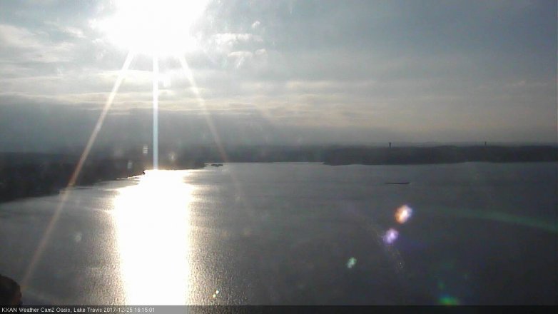 Lake Travis webcam, December 25, 2017 3:45 PM CT