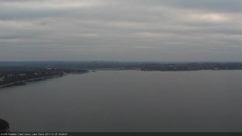 Lake Travis webcam, December 25, 2017 4:10 PM CT