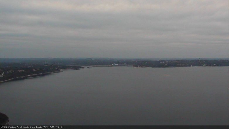Lake Travis webcam, December 25, 2017 4:15 PM CT