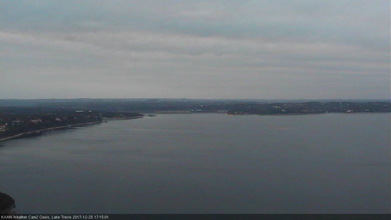 Lake Travis webcam, December 25, 2017 4:20 PM CT