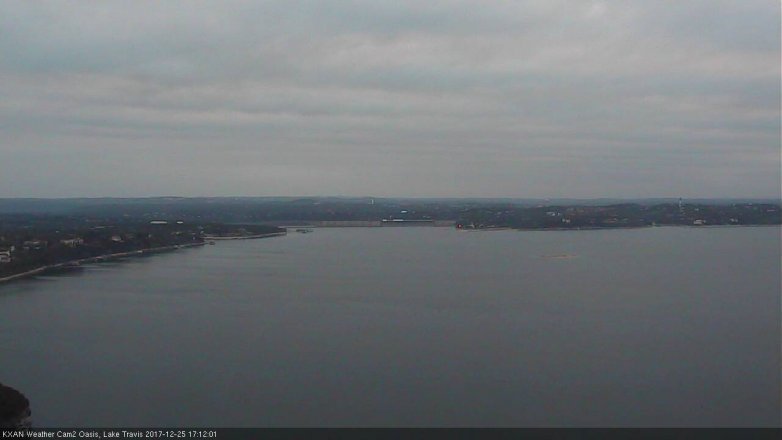 Lake Travis webcam, December 25, 2017 4:30 PM CT